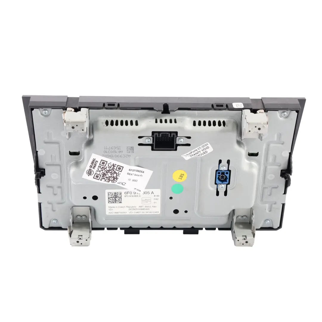 Seat Ibiza MK5 FR Pantalla Táctil Multimedia Display Radio - SKU 6F0919605A - Número de pieza 6F0919605A