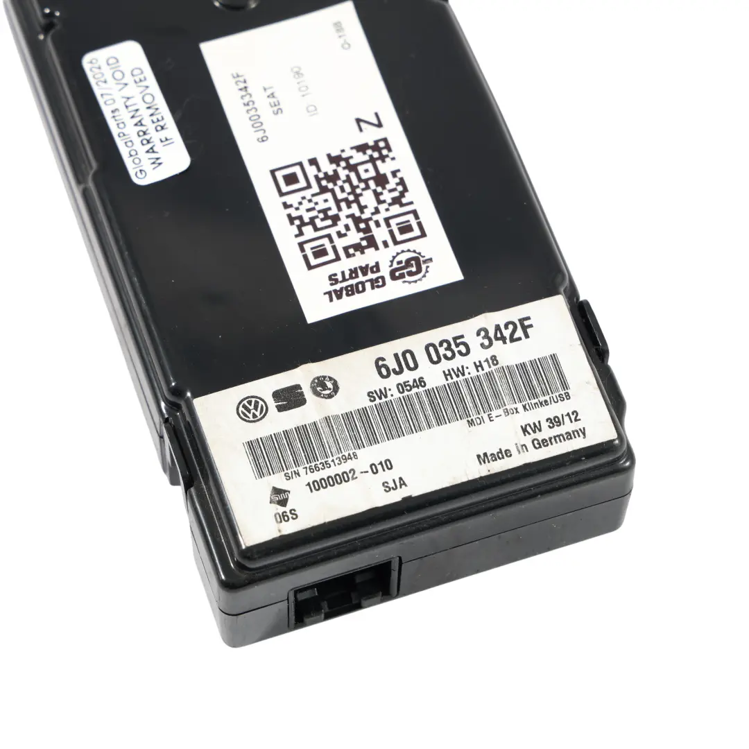 6J MK4 Tableau de Bord MMI Multimédia USB AUX Prise pour Seat Ibiza à propos du numéro de pièce 6J0035342F Seat Ibiza 6J MK4 Tableau de Bord MMI Multimédia USB AUX Prise - SKU 6J0035342F - Numéro de pièce 6J0035342F
