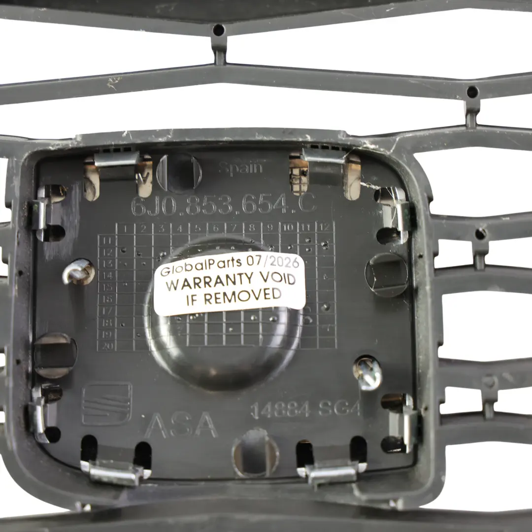 Seat Ibiza MK4 Stoßstange Vorne Kühlergrill Zierleiste Abdeckung - SKU 6J0853654C - Teilenummer 6J0853654C