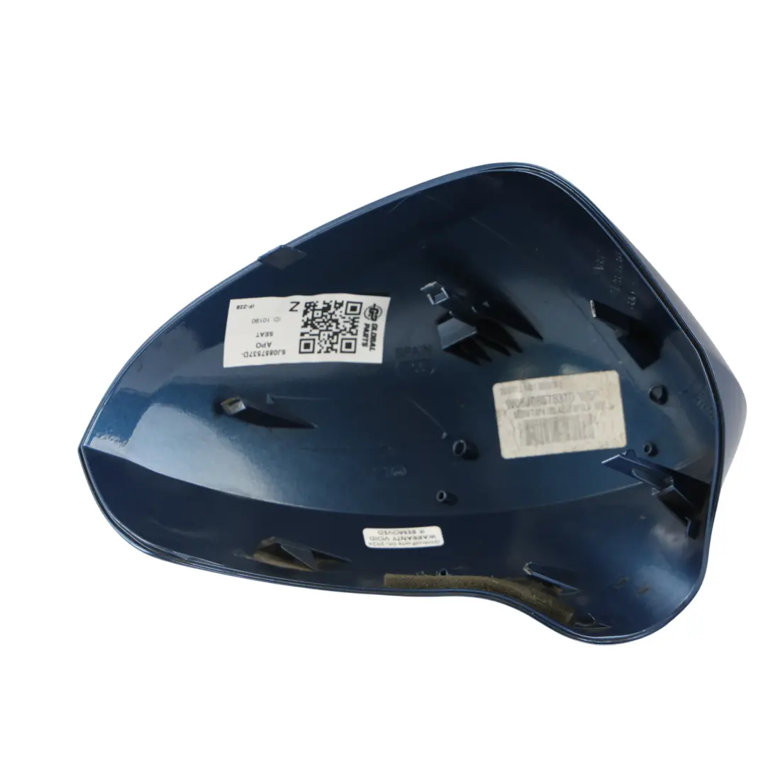 6J Carcasa Tapa Retrovisor Izquierdo Azul Apollo W5P para Seat Ibiza con número de pieza 6J0857537D Seat Ibiza 6J Carcasa Tapa Retrovisor Izquierdo Azul Apollo W5P - SKU 6J0857537D-APO - Número de pieza 6J0857537D