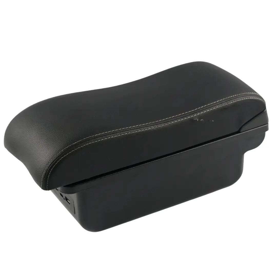 Seat Ibiza 6J Centre Console Armrest Black Leather 2X USB 1X USB C - SKU 6J0864207A-1 - Part number 6J0864207A