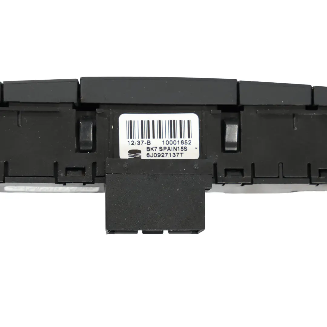 Seat Ibiza 6J Panel Control Consola Central Interruptor Luces Negro - SKU 6J0927137T - Número de pieza 6J0927137T