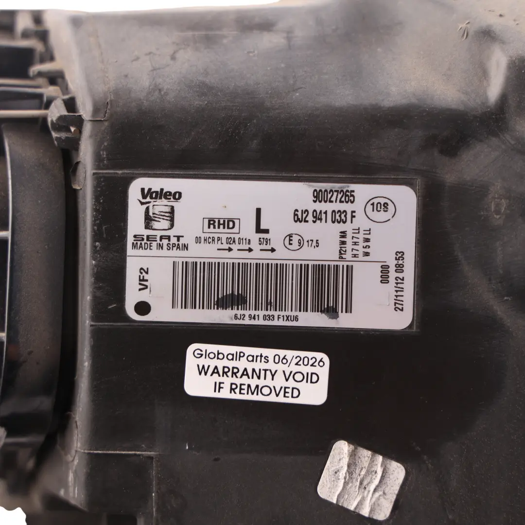 6J Headlight Headlamp Light Lamp Front Left N/S to Seat Ibiza with Part number 6J2941033F Seat Ibiza 6J Headlight Headlamp Light Lamp Front Left N/S - SKU RHD-6J2941033F - Part number 6J2941033F