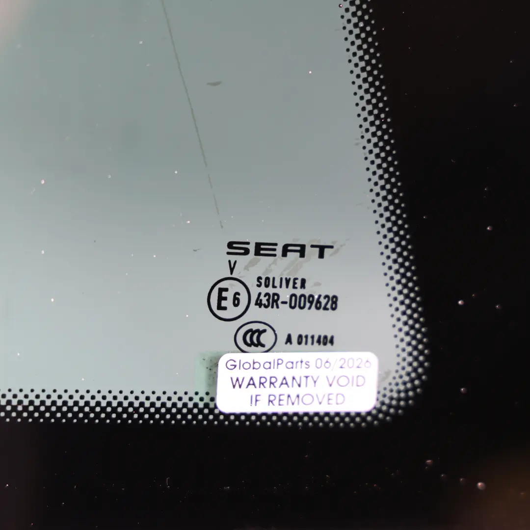 Seat Ibiza Mk4 3Dr Seitenscheibe Rechts Getönt - SKU 6J3845042D - Teilenummer 6J3845042D