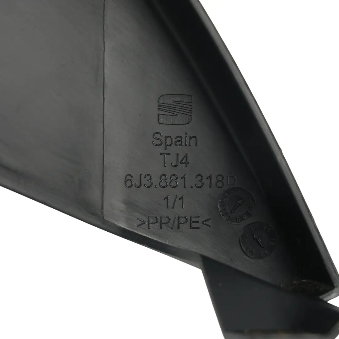 Seat Ibiza 6J MK4 Pannello Copertura Telaio Sedile Destro Nero - SKU 6J3881318D - Numero di parte 6J3881318D