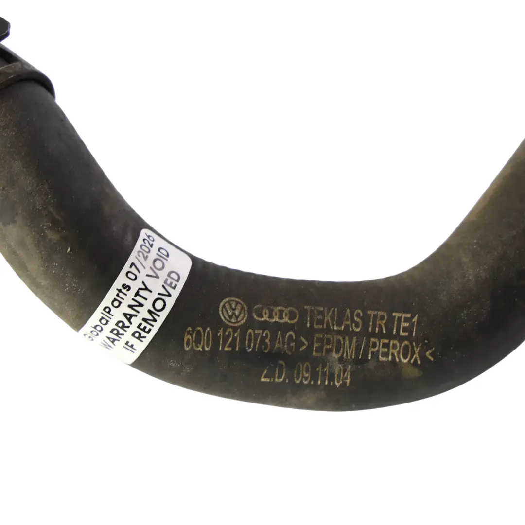 6Y Coolant Hose Heat Exchanger Return 1.9 AXR BLT to Skoda Fabia RS with Part number 6Q0121073AG Skoda Fabia RS 6Y Coolant Hose Heat Exchanger Return 1.9 AXR BLT - SKU 6Q0121073AG - Part number 6Q0121073AG