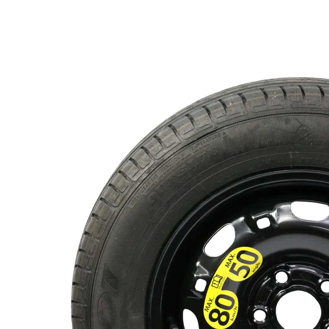 VW Polo Mk5 Spare Wheel Steel Rim R14 5J ET:43 Dunlop Tyre 175/70 - SKU 6Q0601027R-3 - Part number 6Q0601027R