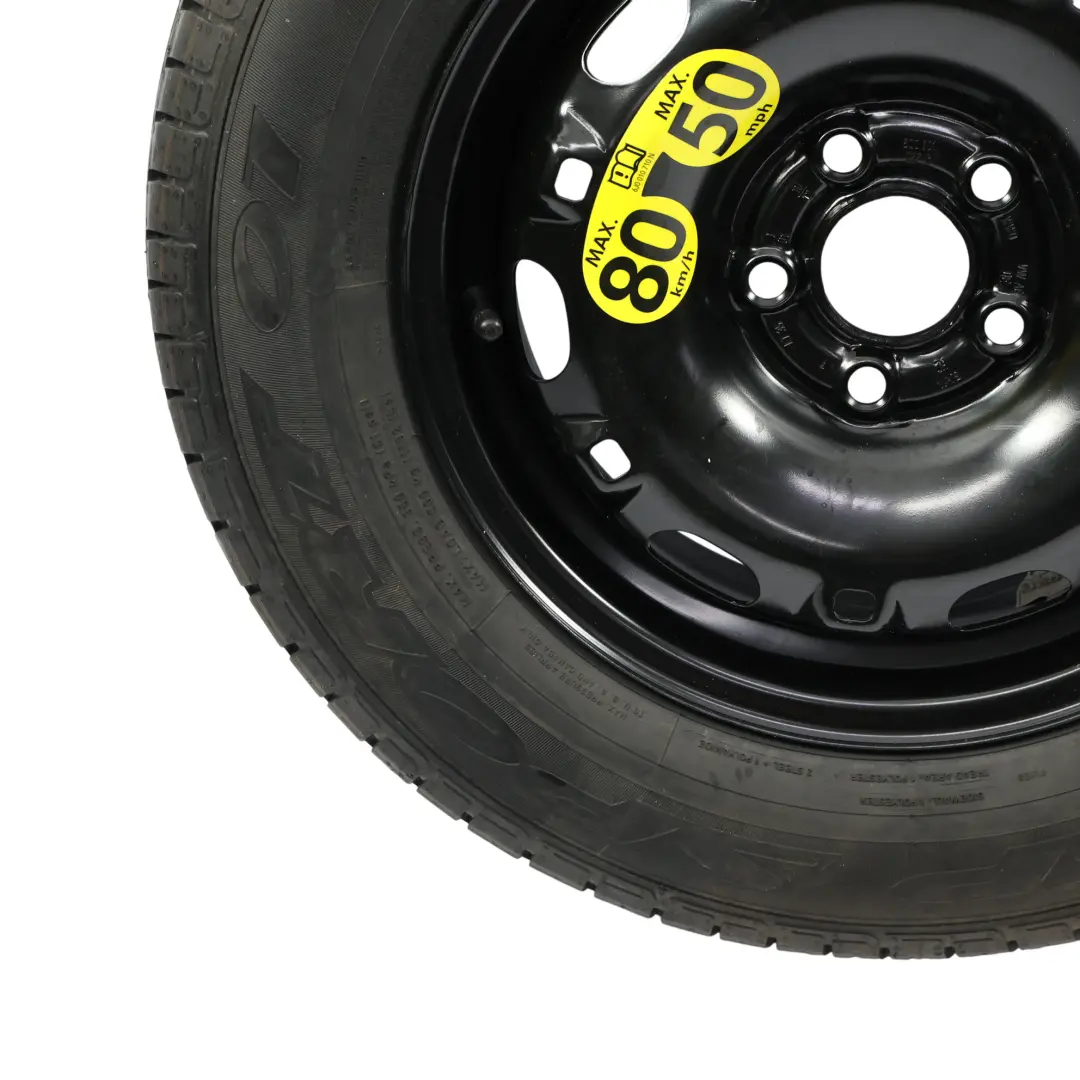 VW Polo Mk5 Spare Wheel Steel Rim R14 5J ET:43 Dunlop Tyre 175/70 - SKU 6Q0601027R-3 - Part number 6Q0601027R