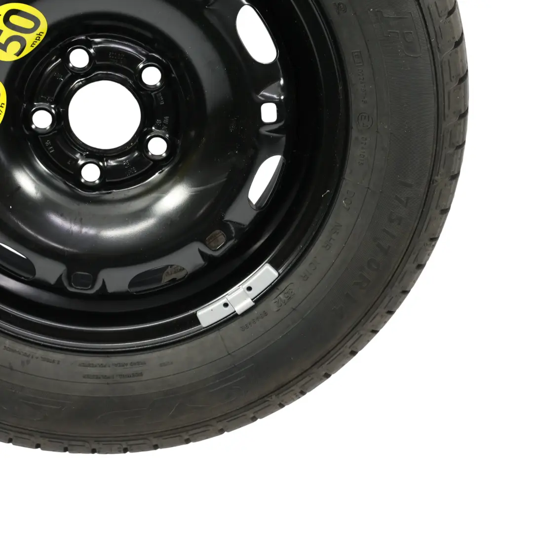 VW Polo Mk5 Spare Wheel Steel Rim R14 5J ET:43 Dunlop Tyre 175/70 - SKU 6Q0601027R-3 - Part number 6Q0601027R