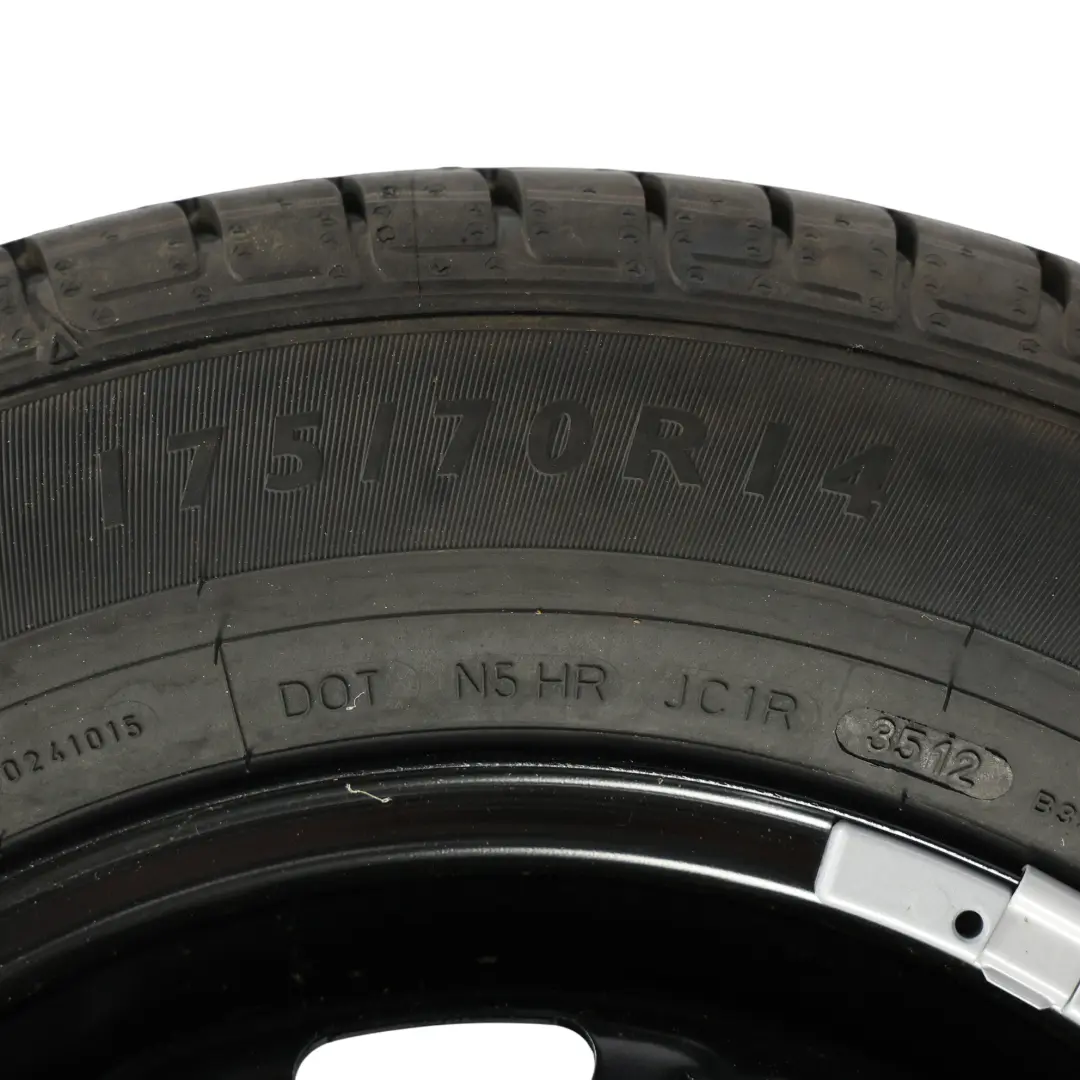Mk5 Koło Zapasowe Stalowe R14 5J ET43 Dunlop 175/70 do VW Polo o numerze 6Q0601027R VW Polo Mk5 Koło Zapasowe Stalowe R14 5J ET43 Dunlop 175/70 - SKU 6Q0601027R-3 - Numer Części 6Q0601027R