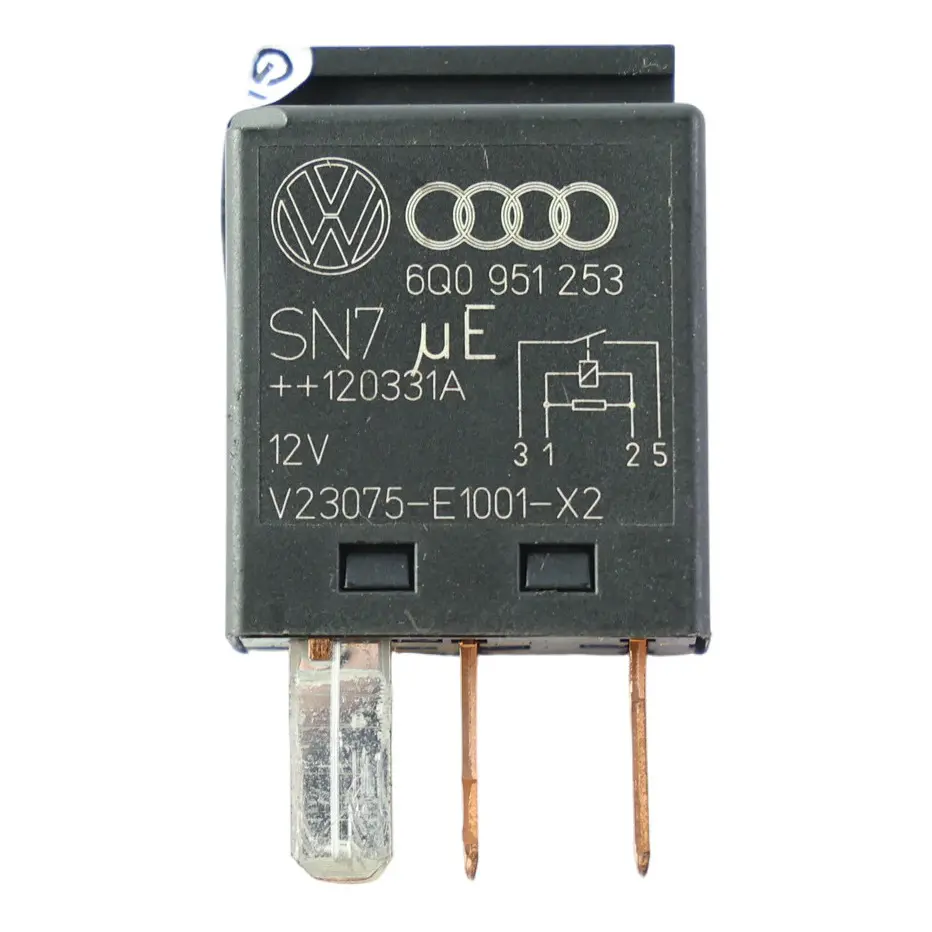 Volkswagen Polo Mk4 Passat B7 Additional Brake Light Relay 4 Pin Black 6Q0951253