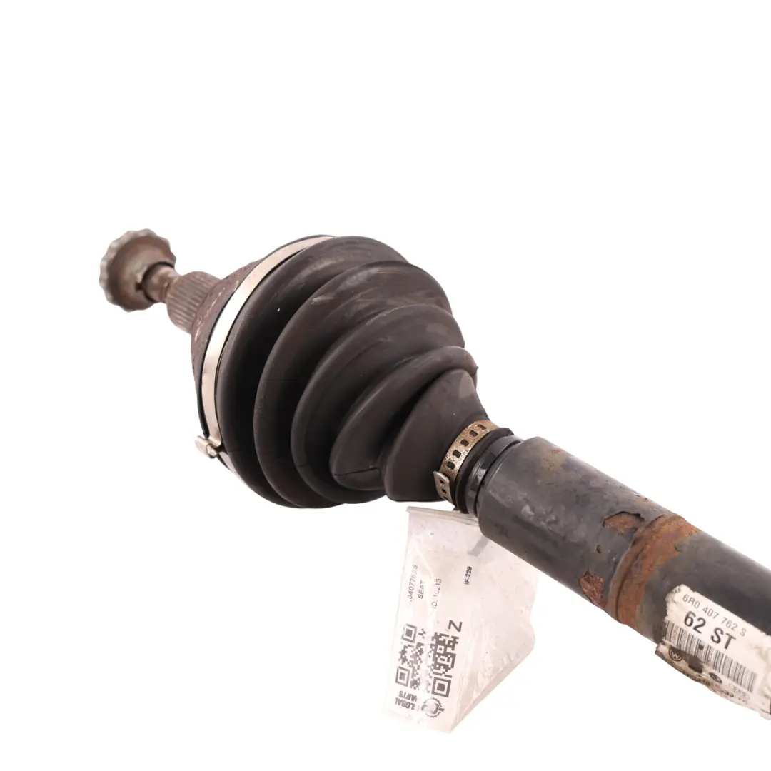 Mk4 6J Front Axle Right O/S Drive Shaft 1.4 CAVE Petrol to Seat Ibiza with Part number 6R0407762S Seat Ibiza Mk4 6J Front Axle Right O/S Drive Shaft 1.4 CAVE Petrol - SKU 6R0407762S - Part number 6R0407762S