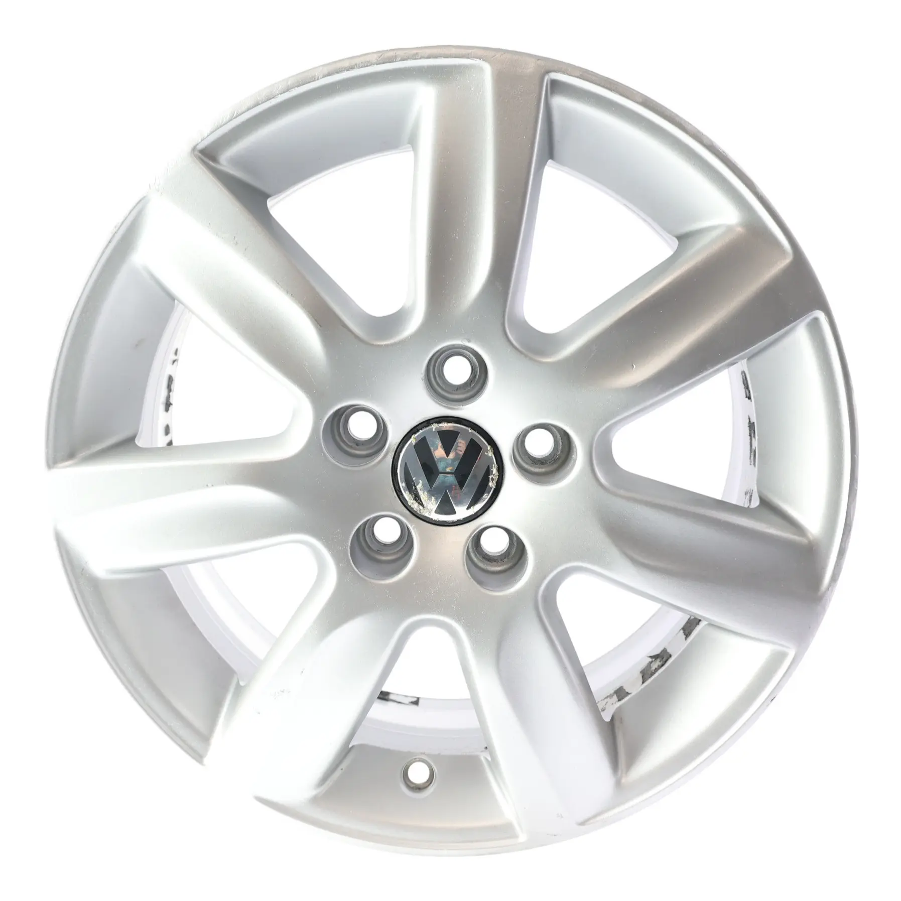 VW Volkswagen Polo 6R Mk5 Llanta Aleación Plateada 15" ET:40 6J 6R0601025L