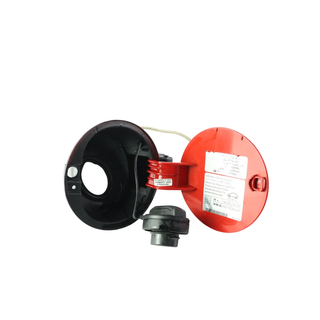 Mk5 Fuel Filler Flap Cover Cap Panel Flash Red - P3G to VW Polo Gti with Part number 6R0809857L VW Polo Gti Mk5 Fuel Filler Flap Cover Cap Panel Flash Red - P3G - SKU 6R0809857L-FLRE - Part number 6R0809857L