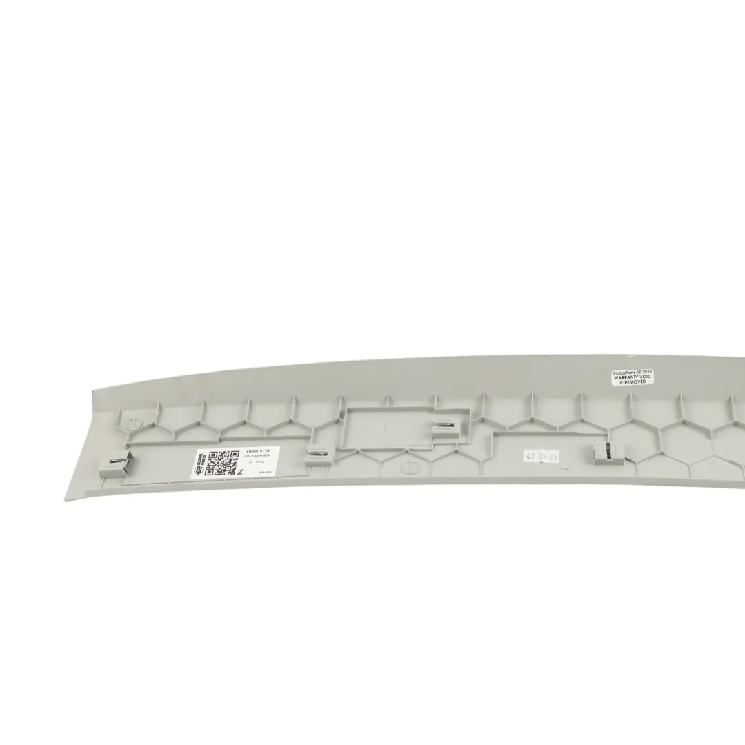 VW Volkswagen Polo 6R Mk5 Rear Roof Trim Strip Cover Panel Pearl Grey - SKU 6R0867617A - Part number 6R0867617A