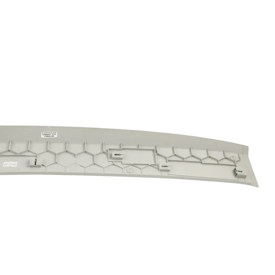 VW Volkswagen Polo 6R Mk5 Rear Roof Trim Strip Cover Panel Pearl Grey - SKU 6R0867617A - Part number 6R0867617A