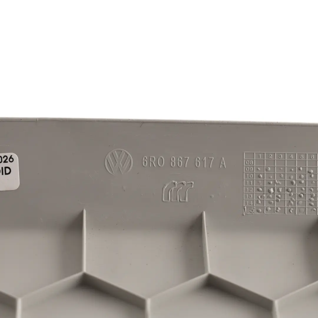 VW Volkswagen Polo 6R Mk5 Rear Roof Trim Strip Cover Panel Pearl Grey - SKU 6R0867617A - Part number 6R0867617A