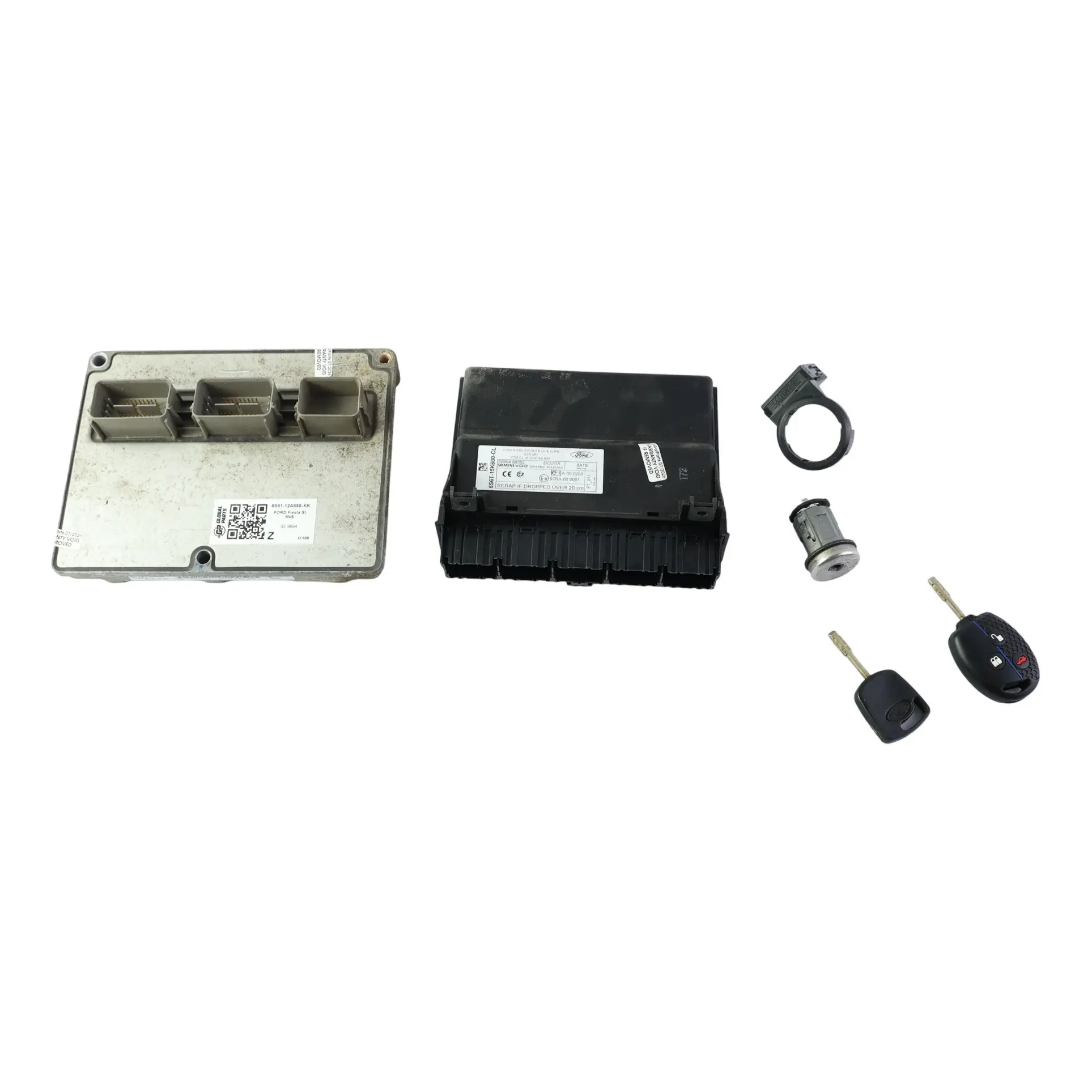 Ford Fiesta Mk6 ST150 N4JB 150HP Engine ECU Kit 6S61-12A650-XB BCM + 2 Keys