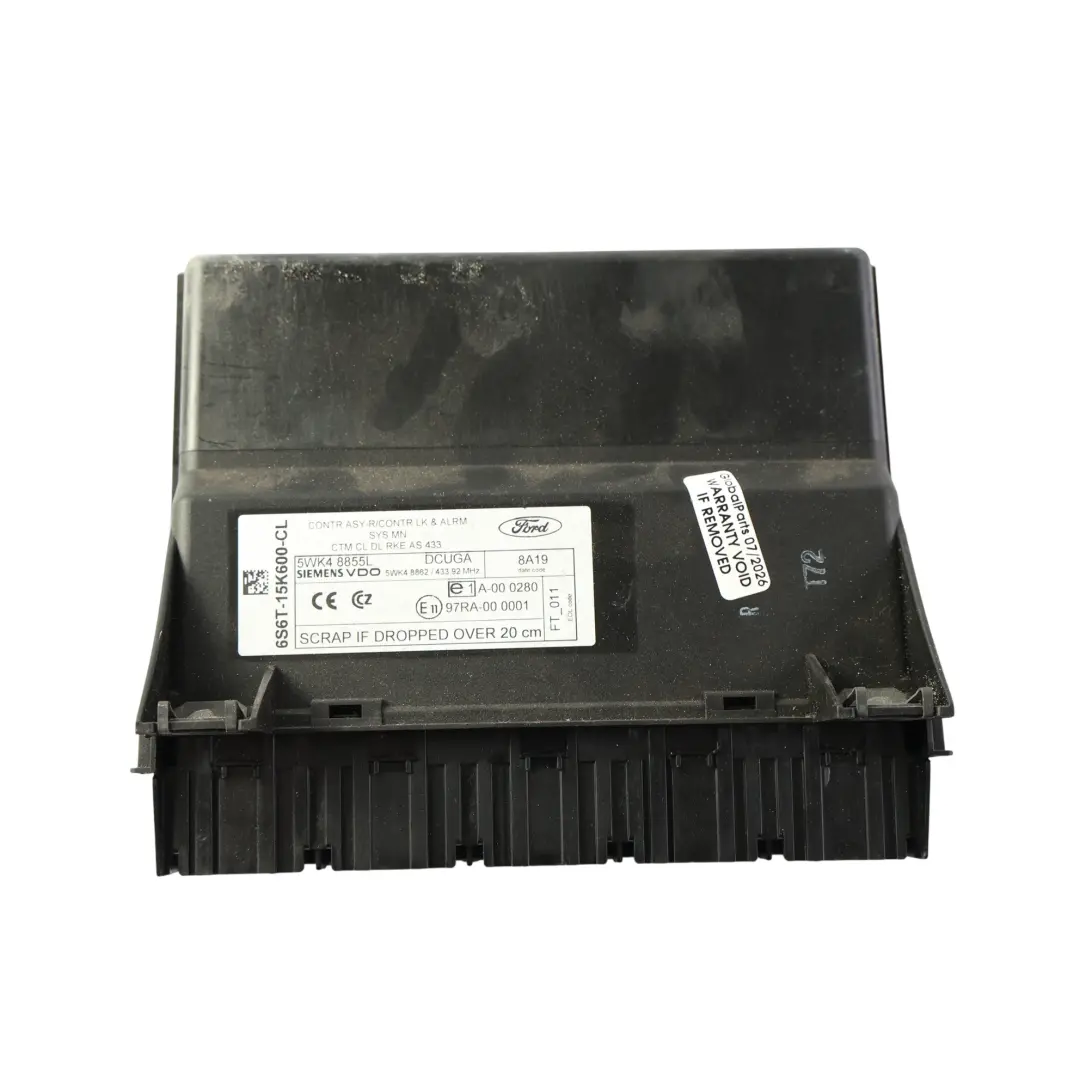 Ford Fiesta MK6 ST150 N4JB 150HP Kit ECU BCM + 2 Clés - SKU 6S61-12A650-XB - Numéro de pièce 6S61-12A650-XB
