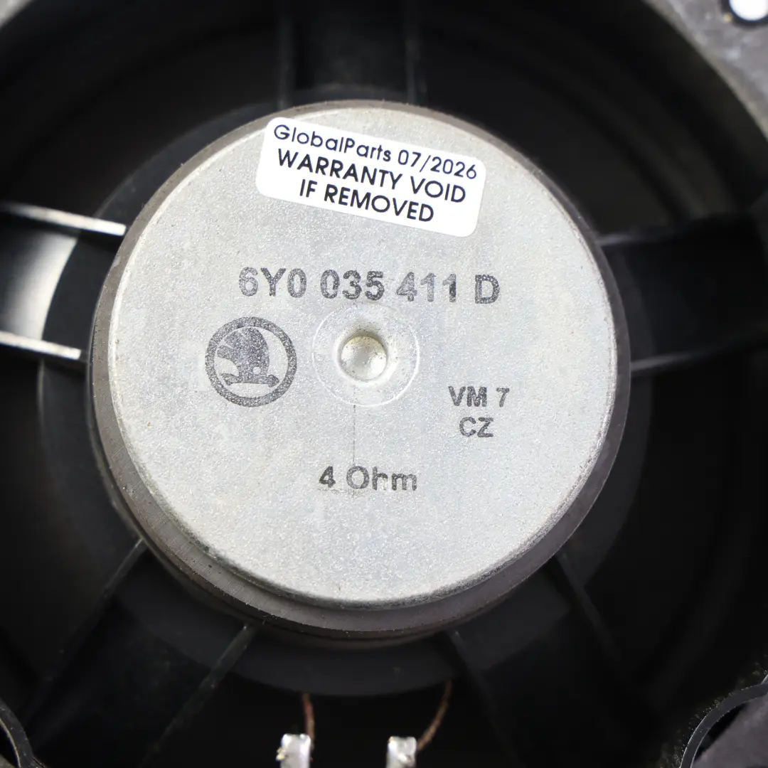 6Y Altavoz Puerta Delantero Inferior Izquierdo Derecho para Skoda Fabia RS con número de pieza 6Y0035411D Skoda Fabia RS 6Y Altavoz Puerta Delantero Inferior Izquierdo Derecho - SKU 6Y0035411D - Número de pieza 6Y0035411D