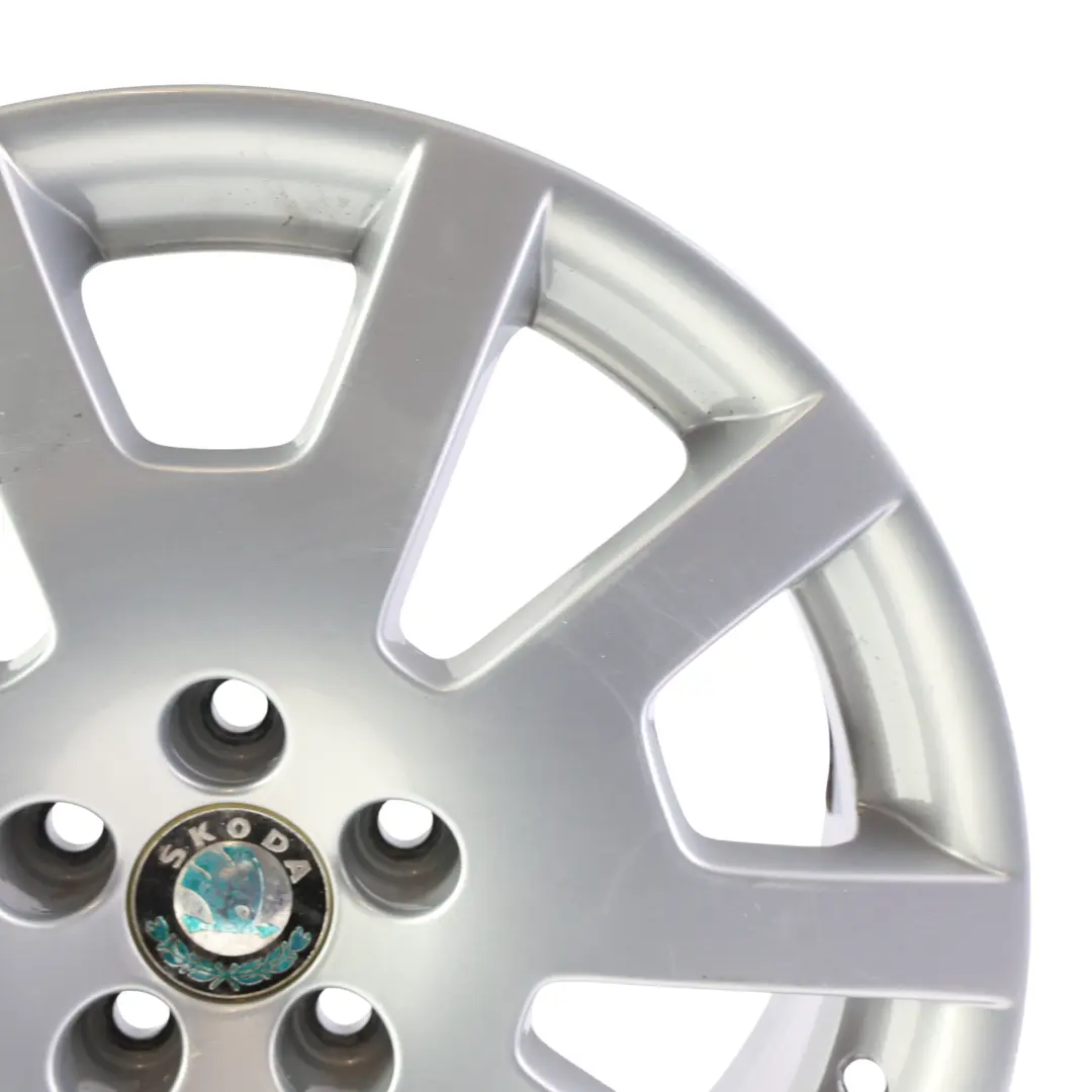 Skoda Fabia Mk1 6Y VRS Alloy Wheel Rim 16" Silver 6.5Jx16H2 ET37 - SKU 6Y0601025M-4 - Part number 6Y0601025M