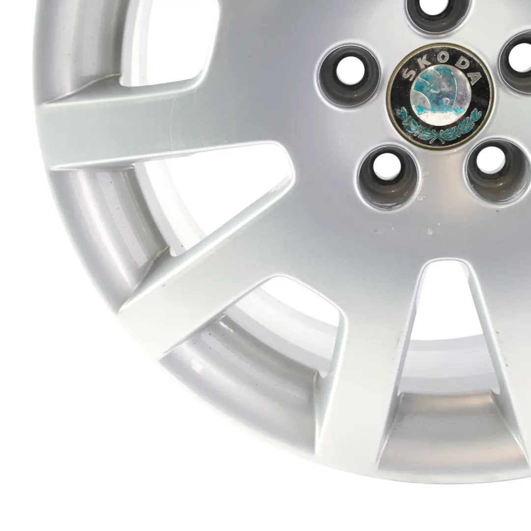 Skoda Fabia Mk1 6Y VRS Alloy Wheel Rim 16" Silver 6.5Jx16H2 ET37 - SKU 6Y0601025M-4 - Part number 6Y0601025M