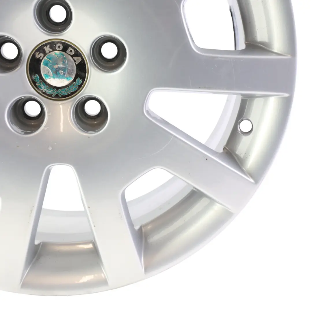 Skoda Fabia Mk1 6Y VRS Alloy Wheel Rim 16" Silver 6.5Jx16H2 ET37 - SKU 6Y0601025M-4 - Part number 6Y0601025M