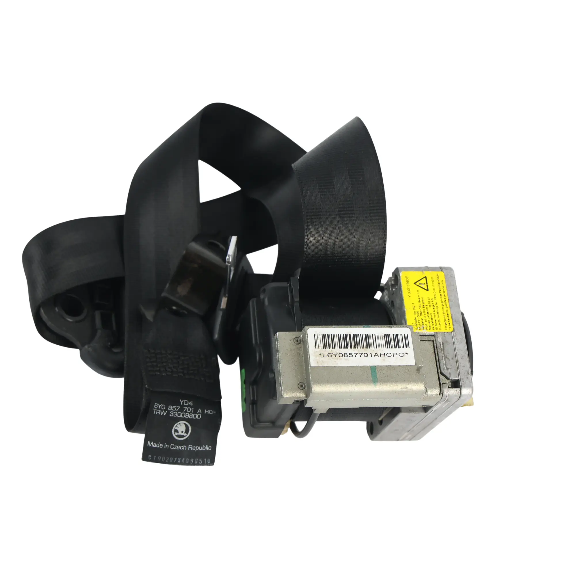 Skoda Fabia RS 6Y Pretensionatore Cintura Anteriore Sinistro 6Y0857702A Nero