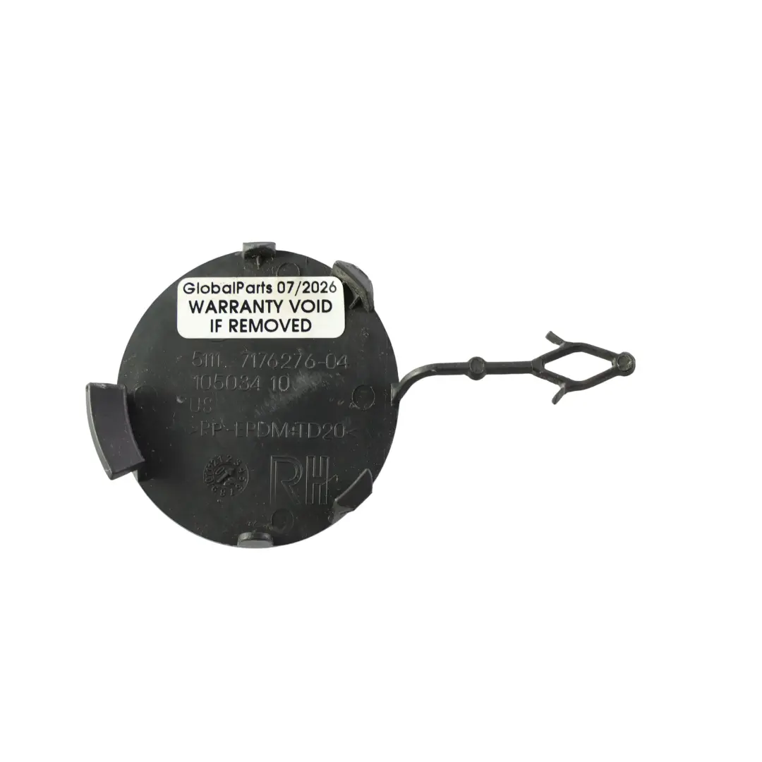 BMW X6 E71 Cache Œillet Remorquage Pare-Chocs Avant Droit Titan Argent - SKU 7176276-TS - Numéro de pièce 7176276