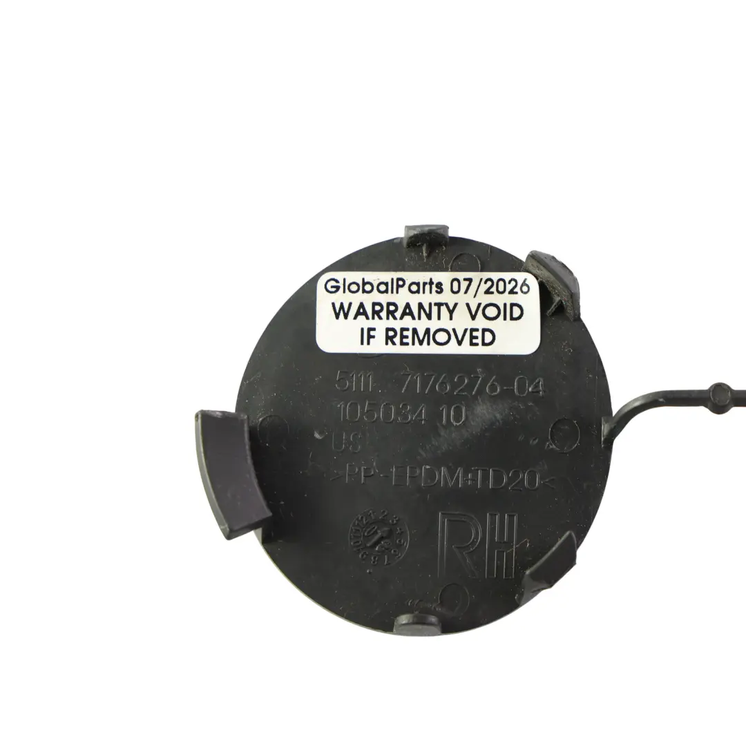 BMW X6 E71 Copertura Gancio Traino Anteriore Destro Titanio Argento - SKU 7176276-TS - Numero di parte 7176276