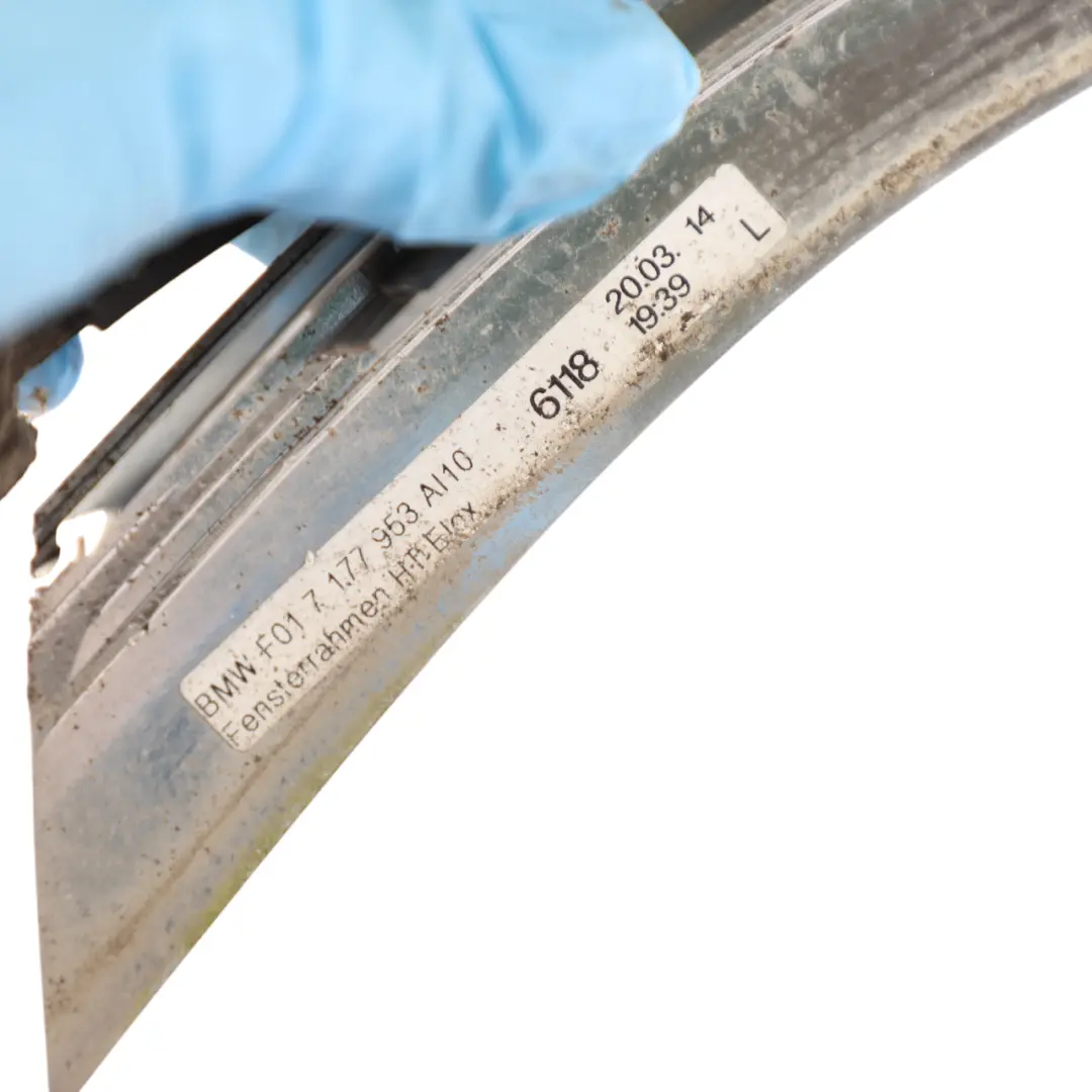Door Window Finisher Top Frame Seal Rear Left N/S to BMW F01 LCI with Part number 7177953 BMW F01 LCI Door Window Finisher Top Frame Seal Rear Left N/S - SKU 7177953-1 - Part number 7177953