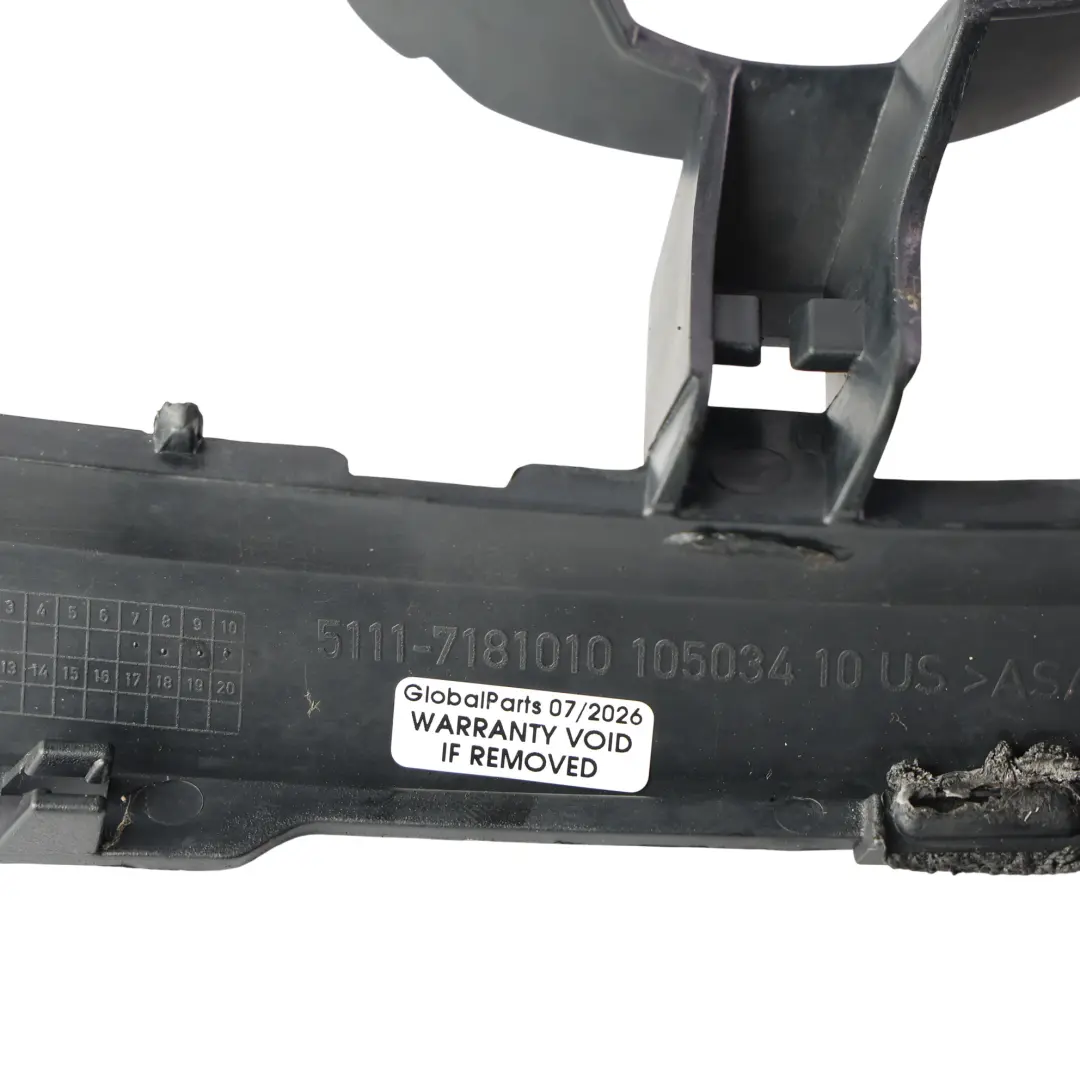 BMW X6 E71 Front Bumper Grille Cover Trim Black Right O/S - SKU 7181010 - Part number 7181010