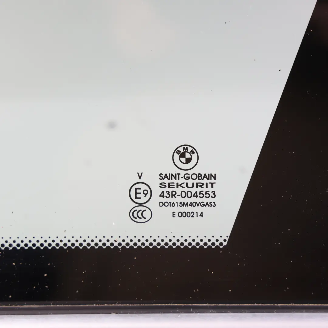 Window Fixed Quarter Glass Panel Rear Right O/S AS2 Chrome Strip to BMW E70 with Part number 7207874 BMW E70 Window Fixed Quarter Glass Panel Rear Right O/S AS2 Chrome Strip - SKU 7207874-1 - Part number 7207874
