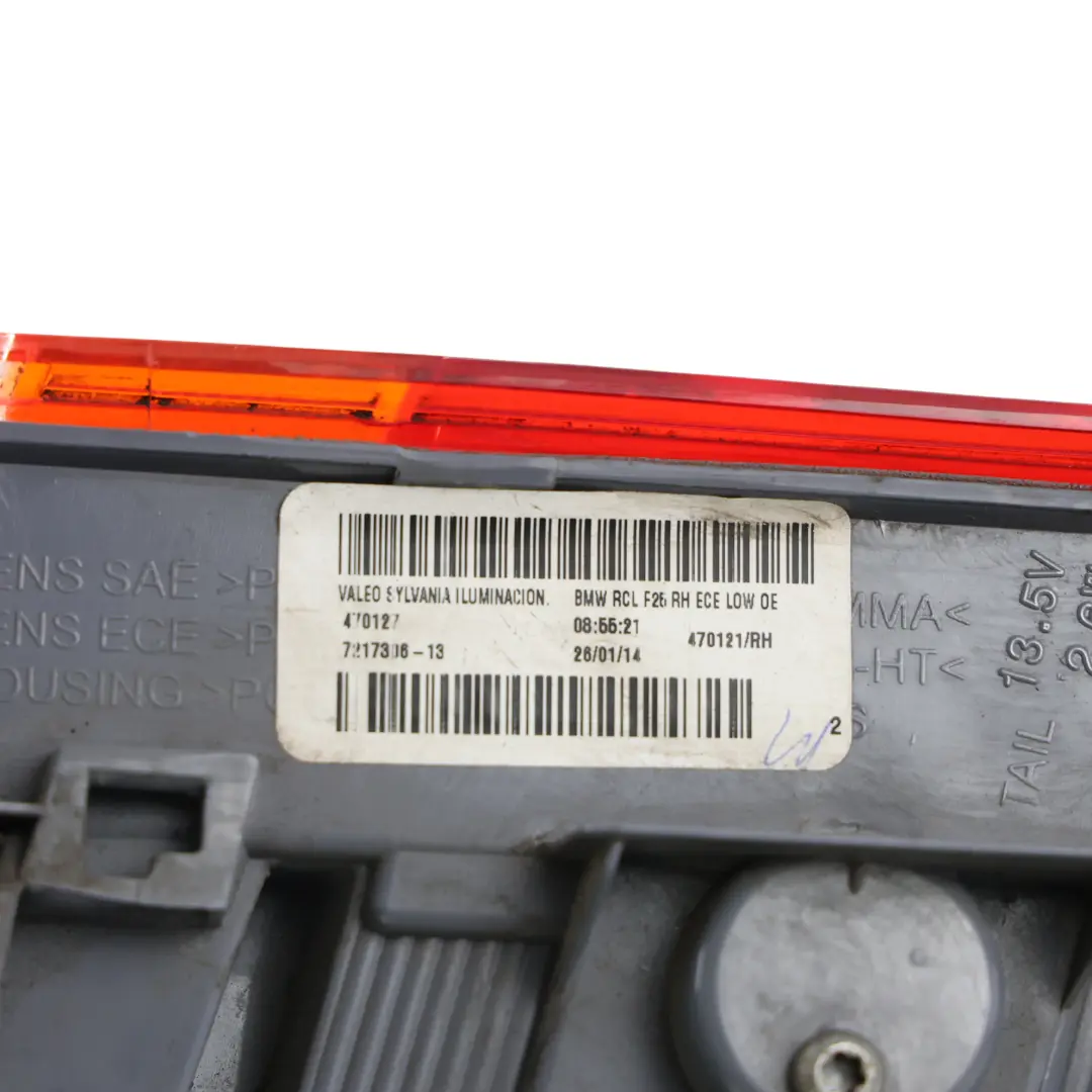 Garniture Feu Arrière Panneau Latéral Droit pour BMW X3 F25 à propos du numéro de pièce 7217306 BMW X3 F25 Garniture Feu Arrière Panneau Latéral Droit - SKU 7217306-1 - Numéro de pièce 7217306