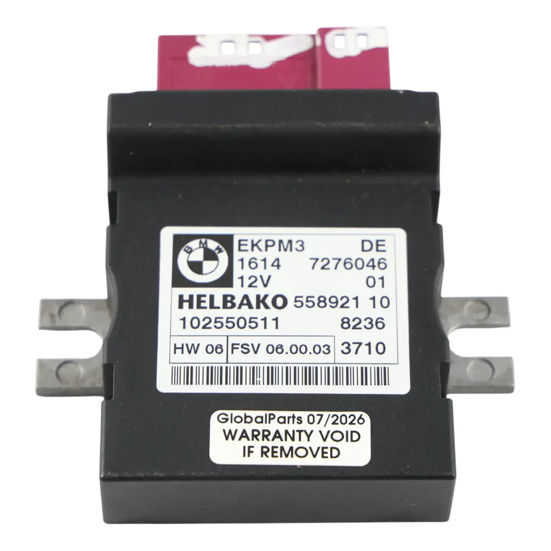 Steuergerät für Kraftstoffpumpe für BMW E60 E61 E81 E87 E90 E91 E92 mit Teilenummer 7276046 BMW E60 E61 E81 E87 E90 E91 E92 Steuergerät für Kraftstoffpumpe - SKU 7276046 - Teilenummer 7276046