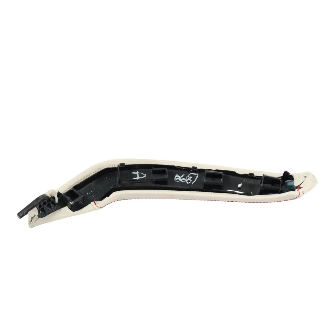 BMW F25 F26 Door Interior Handle Front Left N/S Leather Ivory White - SKU 7361033 - Part number 7361033