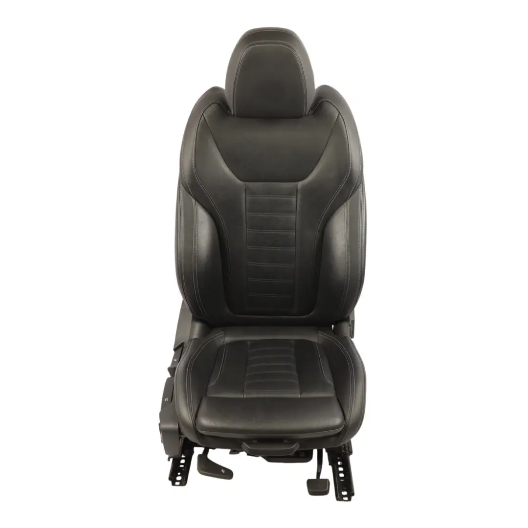 BMW X3 G01 Siège Avant Sport Chauffant Droit Cuir Vernasca Noir Gris Filets - SKU 7472486 - Numéro de pièce 7472486