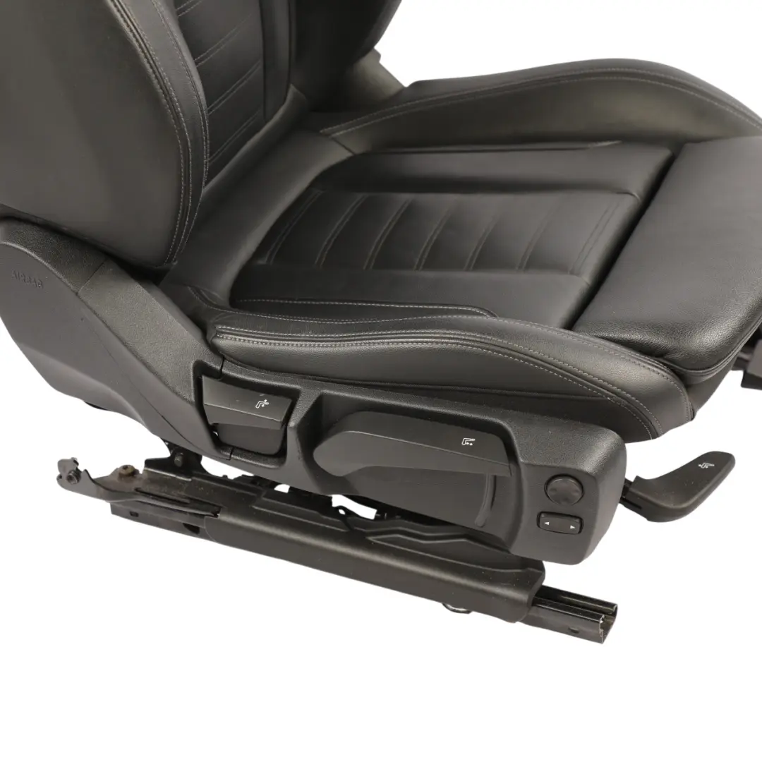 BMW X3 G01 Front Seat Sport Heated Right O/S Leather Vernasca Black Gray Threads - SKU 7472486 - Part number 7472486