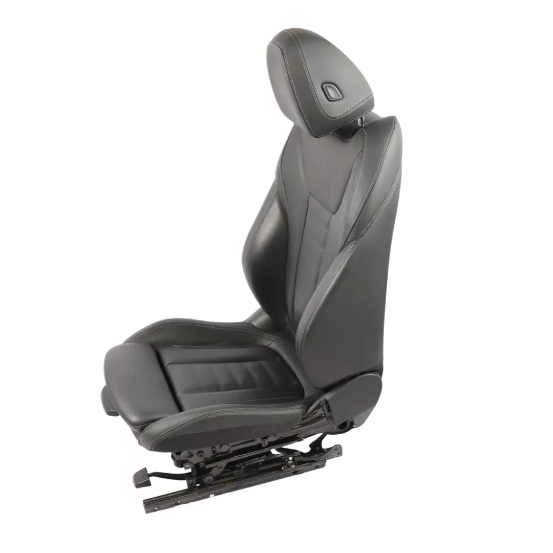 BMW X3 G01 Front Seat Sport Heated Right O/S Leather Vernasca Black Gray Threads - SKU 7472486 - Part number 7472486