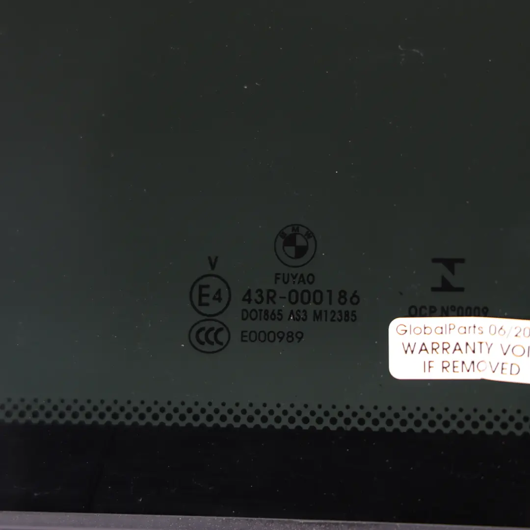 BMW F40 Panoramic Sunroof Roof Rear Glass Glazing AS3 Tinted - SKU 7481654 - Part number 7481654