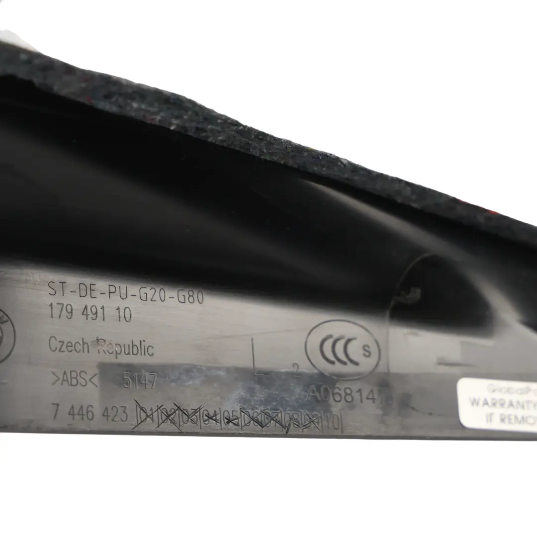 Copri Soglia Porta Posteriore Sinistro Nero 17949110 per BMW G20 G21 G80 con numero di parte 7482287 BMW G20 G21 G80 Copri Soglia Porta Posteriore Sinistro Nero 17949110 - SKU 7482287 - Numero di parte 7482287
