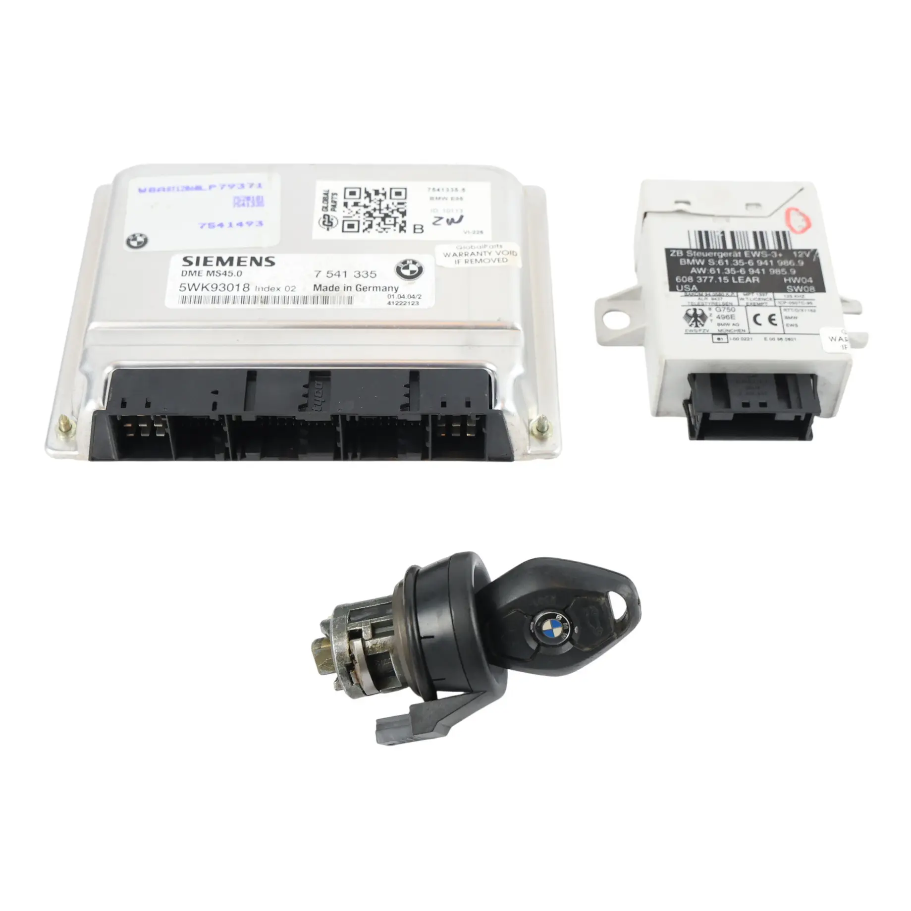 BMW Z4 E85 2.2I M54 170HP Kit ECU Control Motor DME 7541335 EWS3 + Llave Manual