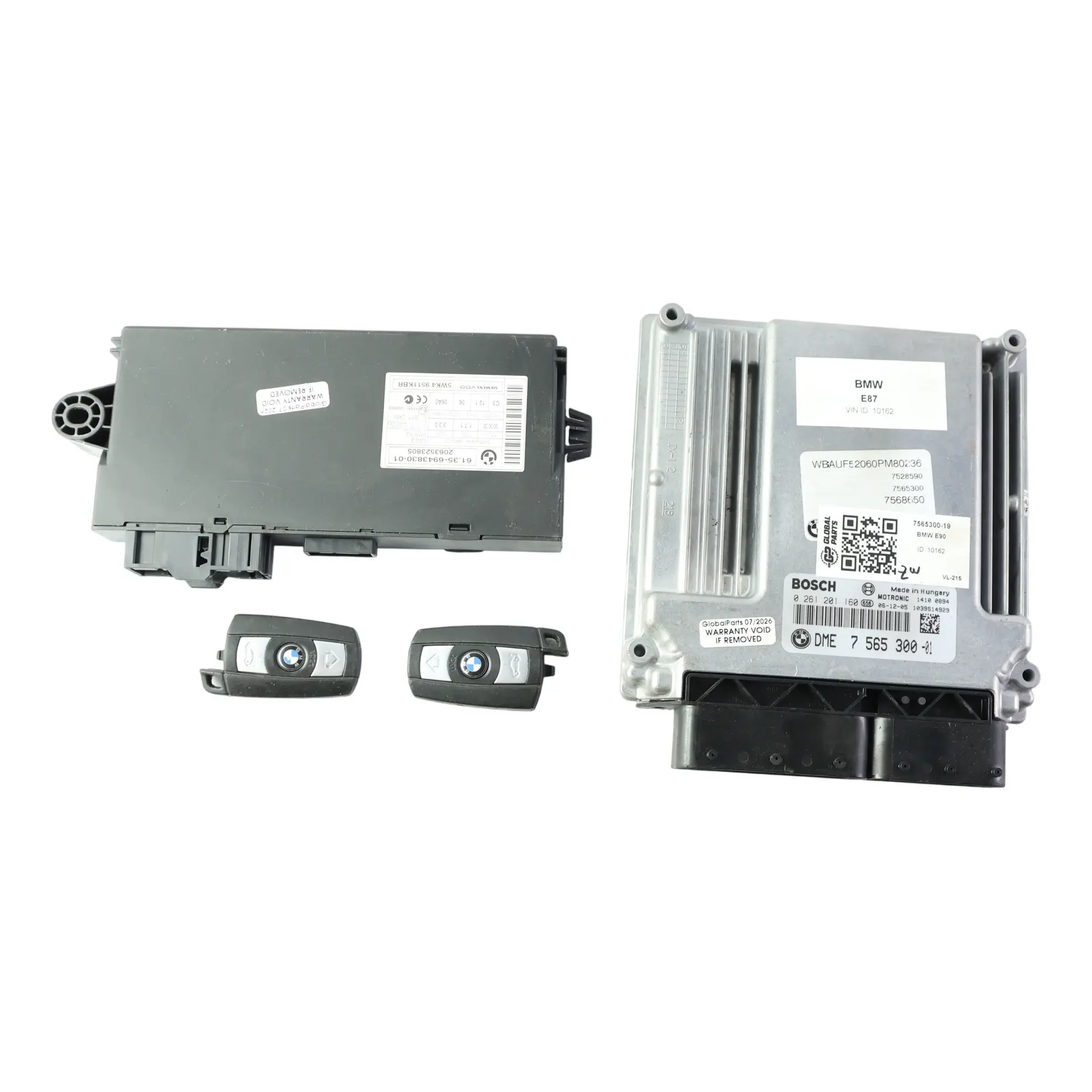 BMW E87 E90 E91 120i 320i N46 150HP ECU Kit DME 7565300 CAS3 Chiave Manuale