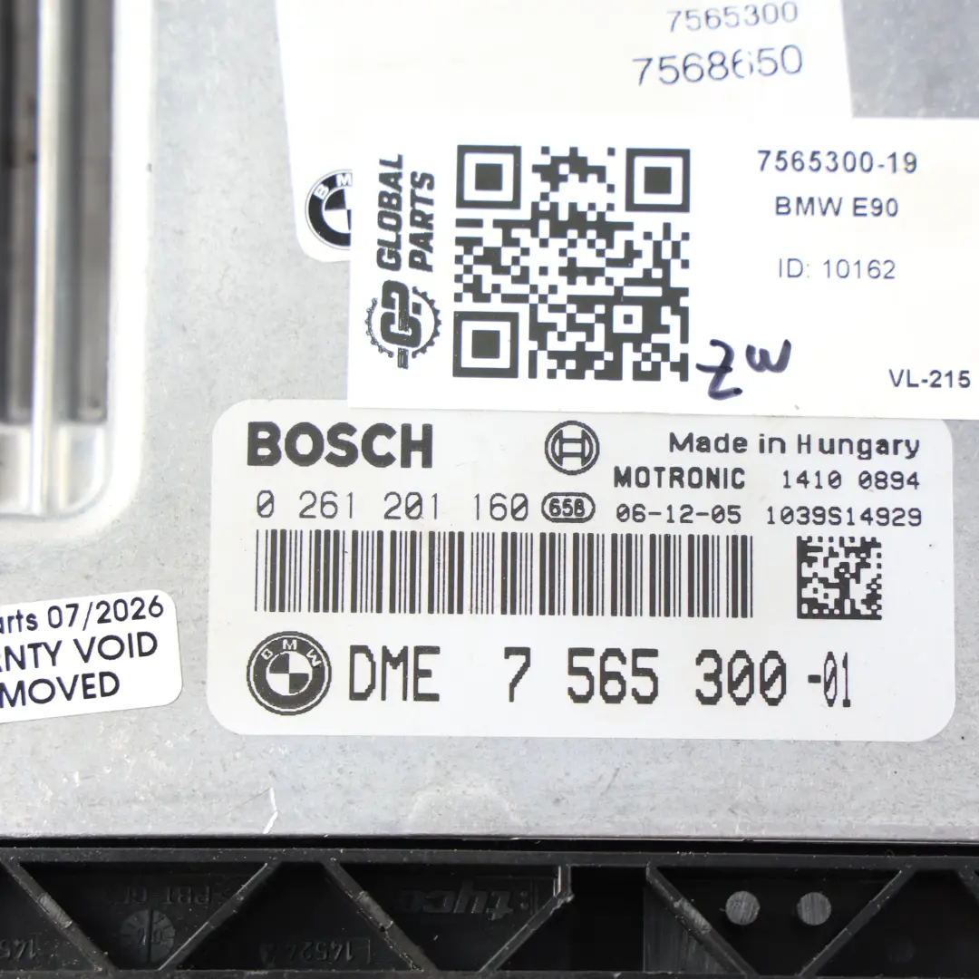 BMW E87 E90 E91 120i 320i N46 150HP Engine ECU Kit DME CAS3 Key Manual - SKU 7565300-19 - Part number 7565300