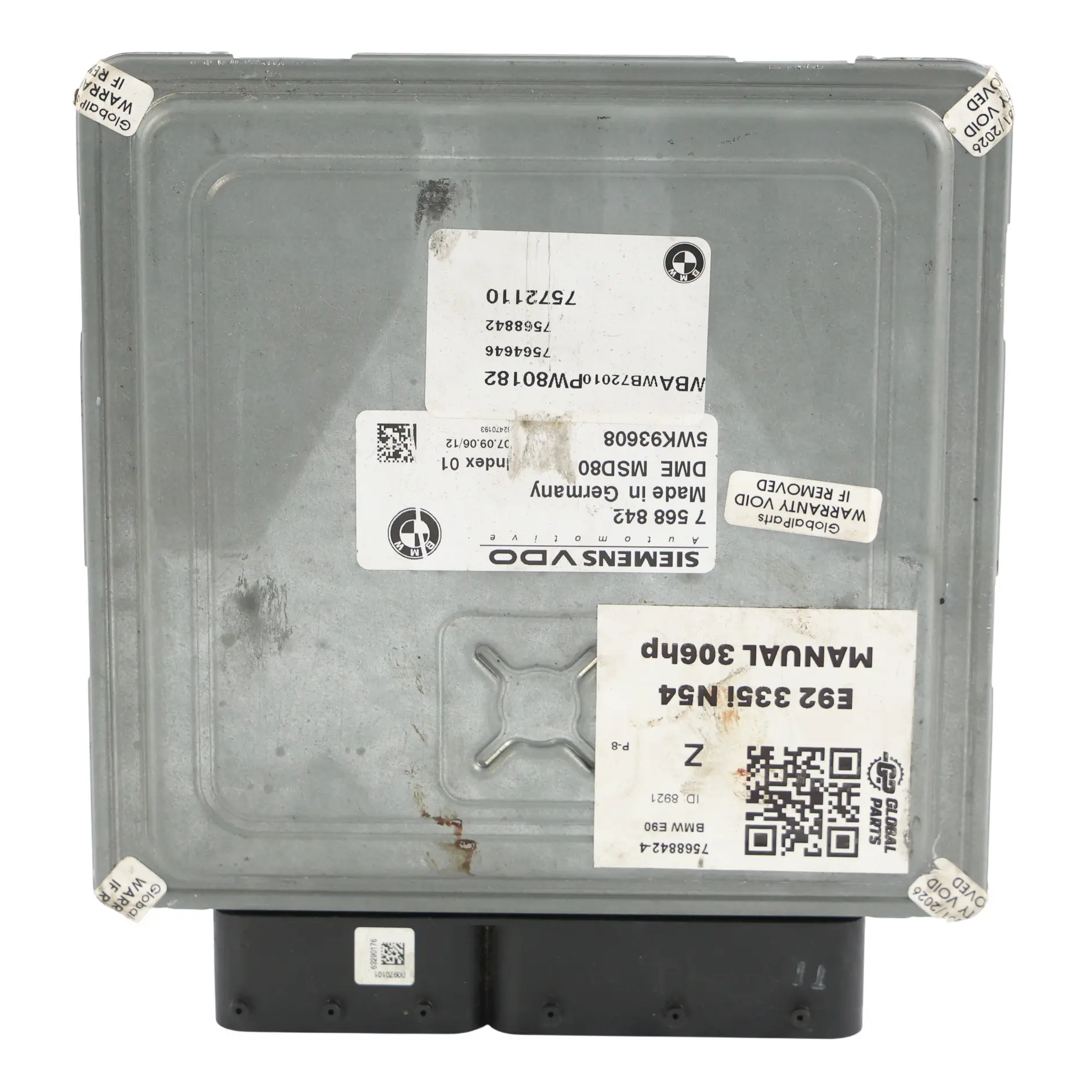 BMW E90 E91 E92 335I Essence N54 D'Utilisation Kit Calculateur ECU DME 7568842