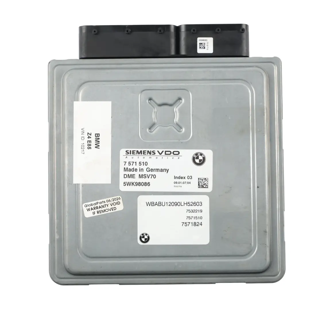 N52 177HP Engine Control Unit ECU DME Manual to BMW Z4 E85 Roadster 2.5i with Part number 7571510 BMW Z4 E85 Roadster 2.5i N52 177HP Engine Control Unit ECU DME Manual - SKU 7571510-5 - Part number 7571510