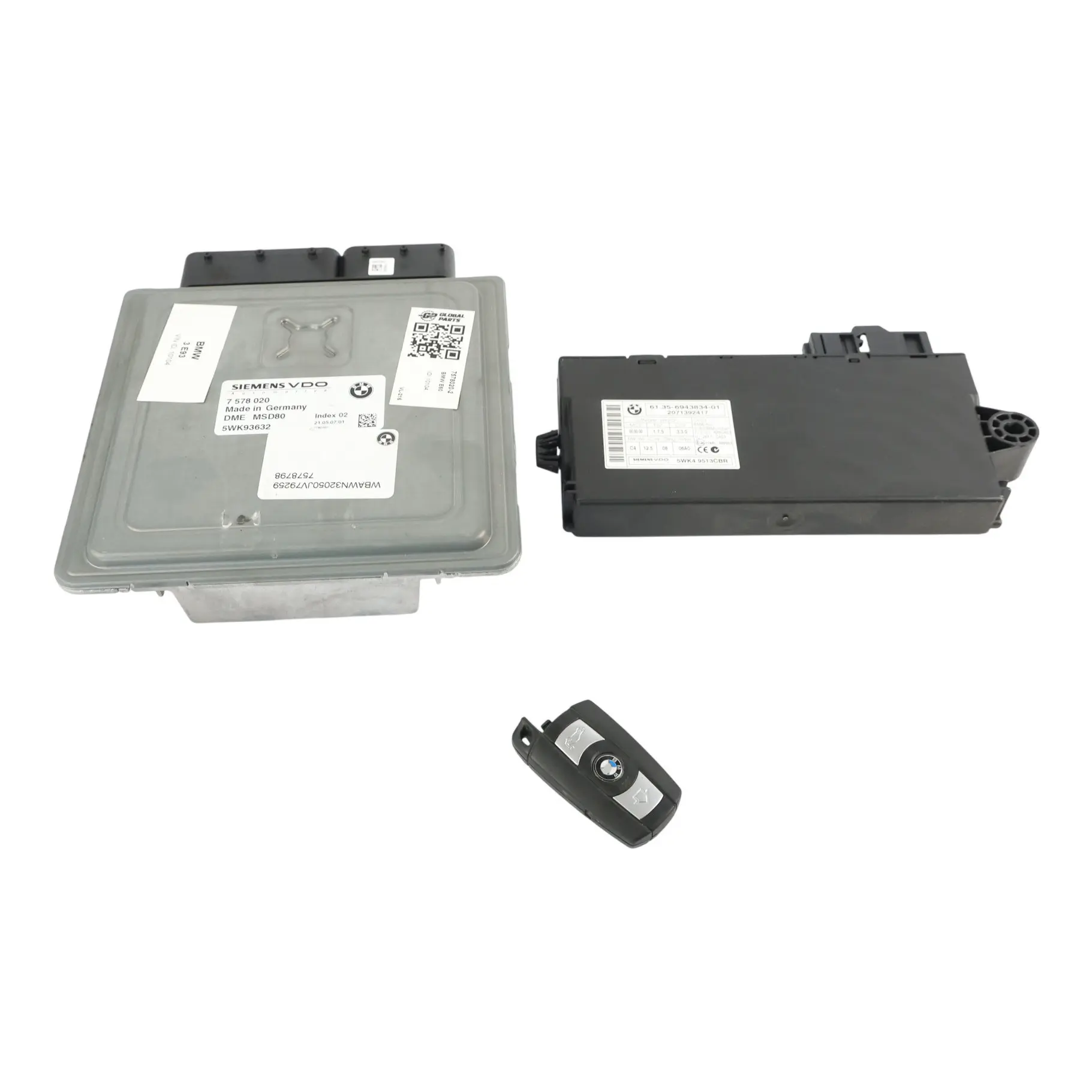 BMW E93 Motorsteuergerät ECU 218 PS 325i N53 Benzin KIT 7578020 Manuell