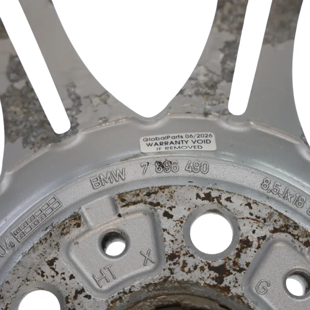 BMW E46 Z4 E85 Silver Rear Alloy Wheel Rim 18" 8,5J ET:50 M Double Spoke 135 - SKU 7896490-3 - Part number 7896490