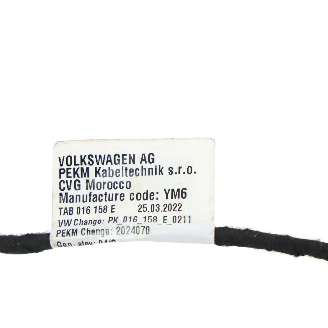 Volkswagen Crafter SY Cableado Arnés Cable Puerta Trasera Derecha - SKU 7CA971696J - Número de pieza 7CA971696J