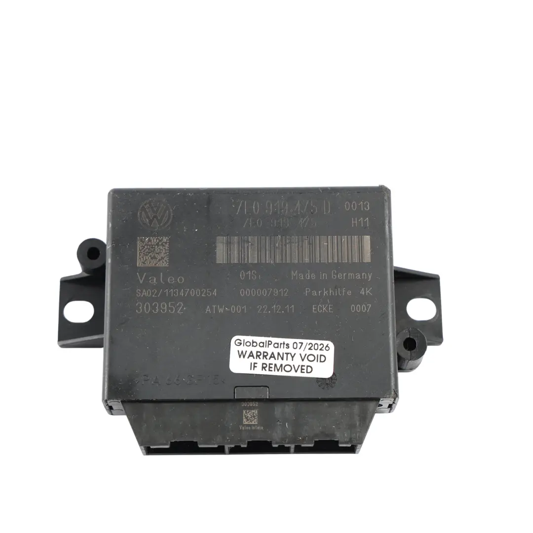 Modulo Centralina Sensore Parcheggio ECU per Volkswagen Transporter T5 con numero di parte 7E0919475D Volkswagen Transporter T5 Modulo Centralina Sensore Parcheggio ECU - SKU 7E0919475D - Numero di parte 7E0919475D
